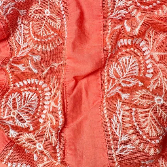 Free People | Women | Rock With It Coral Puff Sleeve Off Shoulder Top | XS - Picture 8 of 13